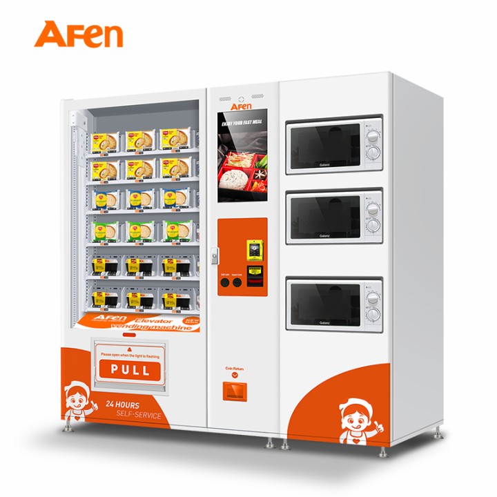 Fresh Food Vending Machine with 3 Microwaves.