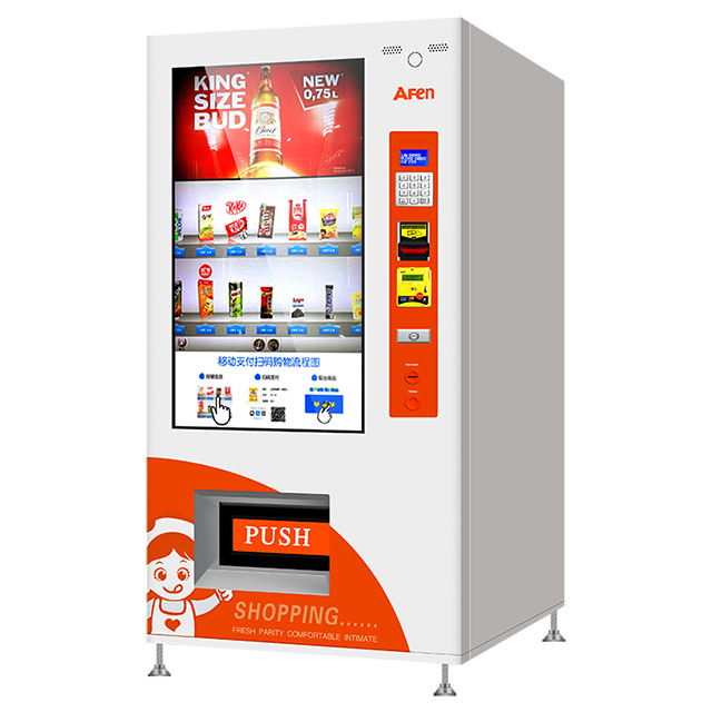 af-48c50sp-комбинирана-напитка-и-закуска--lcd-хладилна-автомат за продажба--ляво