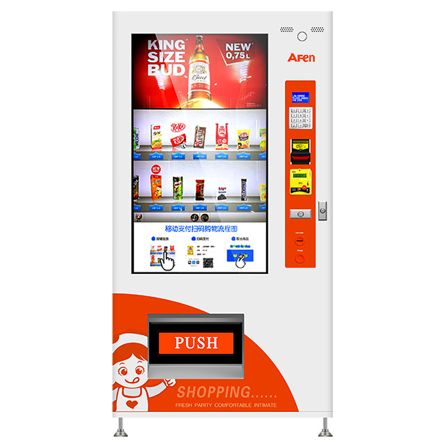 Máquina de venda automática refrigerada AF-48C (50SP) combo de bebidas e lanches LCD
