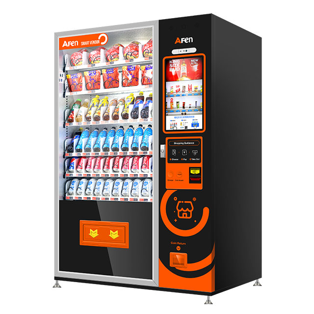 af-csc-60c22sp-комбинирана-напитка-и-закуски-lcd-охладител-автомат за продажба право