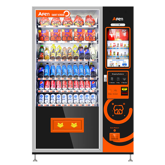 Máquina de venda automática refrigerada AF-CSC-60C(22SP) combo de bebidas e lanches LCD