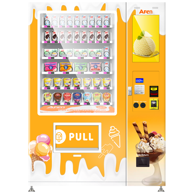 AF-FEL-54C(V22)-LD AFEN temperatura ajustável sorvete iogurte máquina de venda automática de alimentos congelados