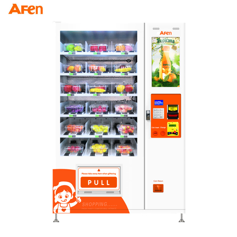 AF-CEL-54C(V22) 4℃-25℃ Refrigeration Healthy Fresh Food Vending Machine with 22 inch Touch Screen