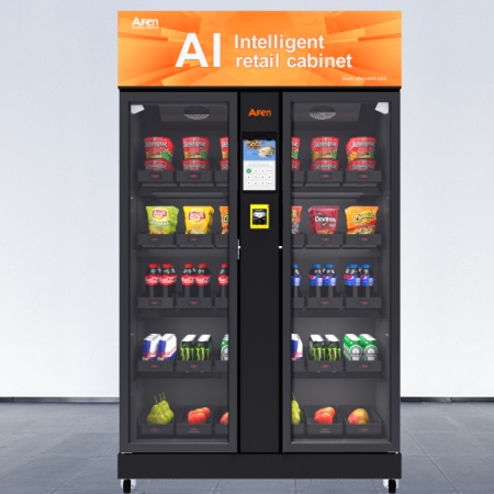 Máquina expendedora de refrigeradores inteligentes con inteligencia artificial