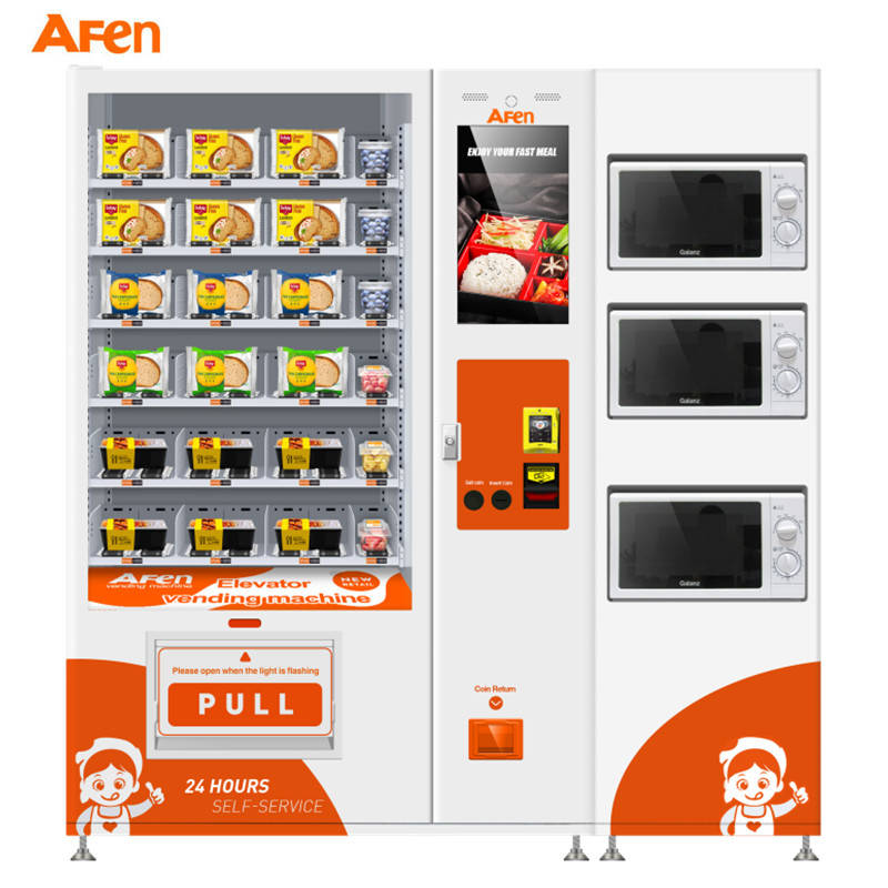 AF-D900-54C(V22)+MW Hot Food Meal Vending Machine with Microwave Ovens