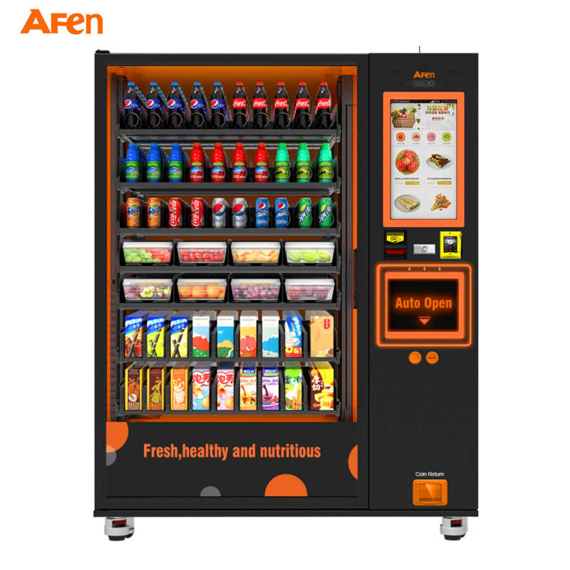 AF-CFS-66G (V22) Distributore automatico di ascensore touch screen da 22 pollici per alimenti freschi