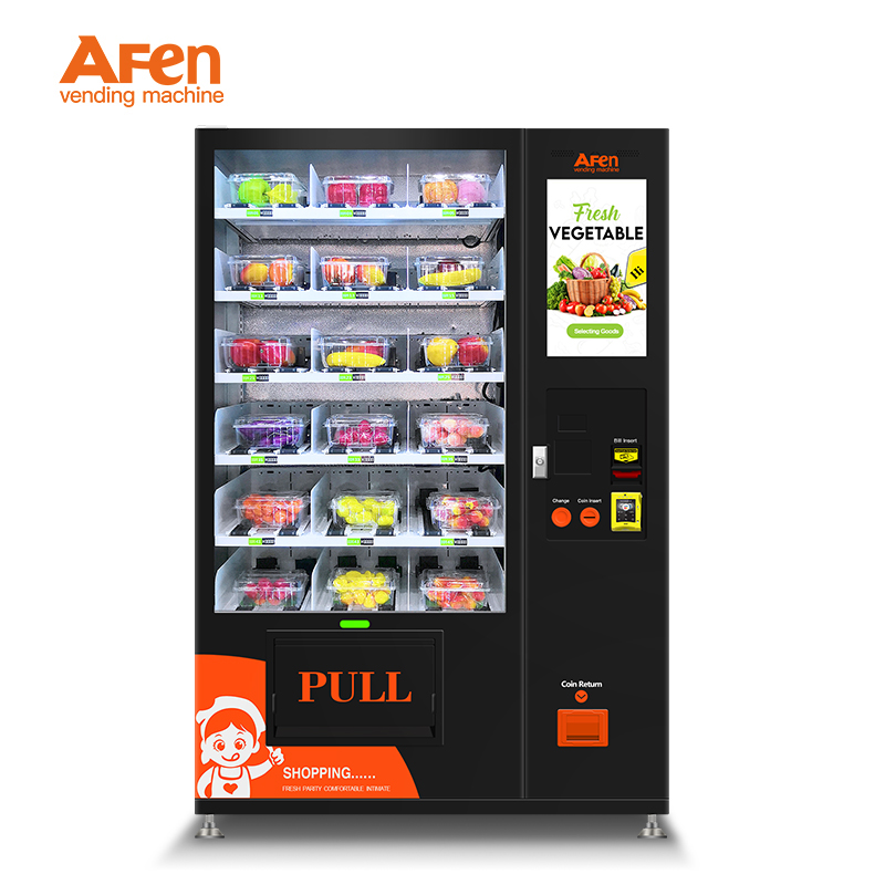 AF-CEL-54C(V22) 4℃-25℃ Máquina expendedora de alimentos frescos saludables con pantalla táctil de 22 pulgadas
