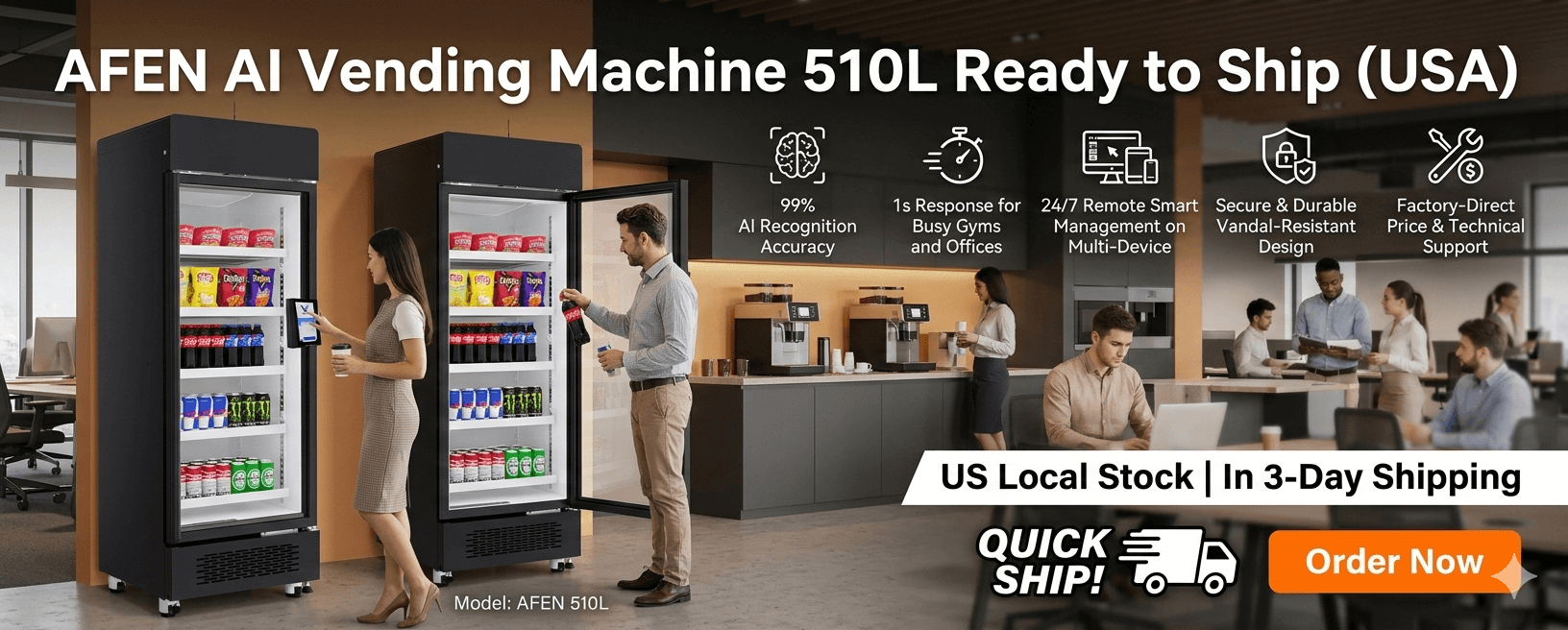 Afen AI Vending Machine USA Stock1